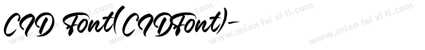 CID Font(CIDFont)字体转换